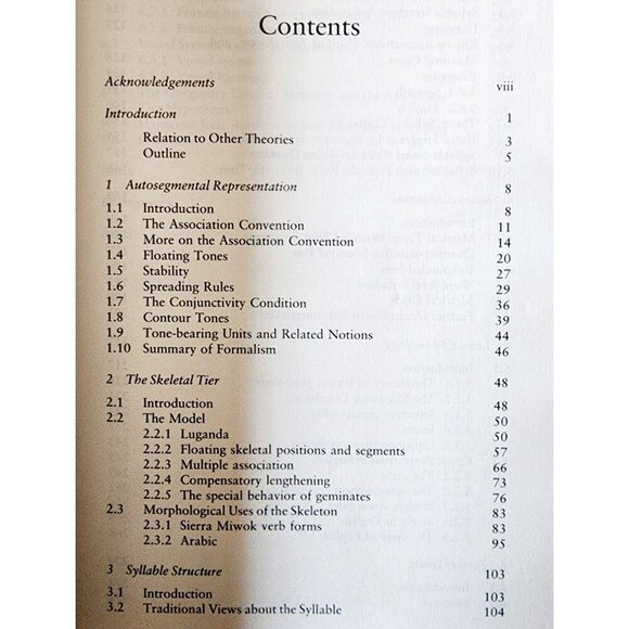 1990 Autosegmental & Metrical Phonology Goldsmith HC 1st Edition Linguistics E41 - Picture 4 of 6